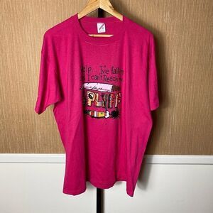 Jerzees Mens Spliff 90s Graphic Caribbean Rasta Peace & Riddims T-shirt Pink XXL